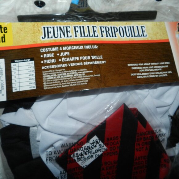 Rogue Maiden Pirate Costume Womens Large 10-12 Black/Red 🆕SHIPS FAST😮💨⚡🚚 - Picture 5 of 16